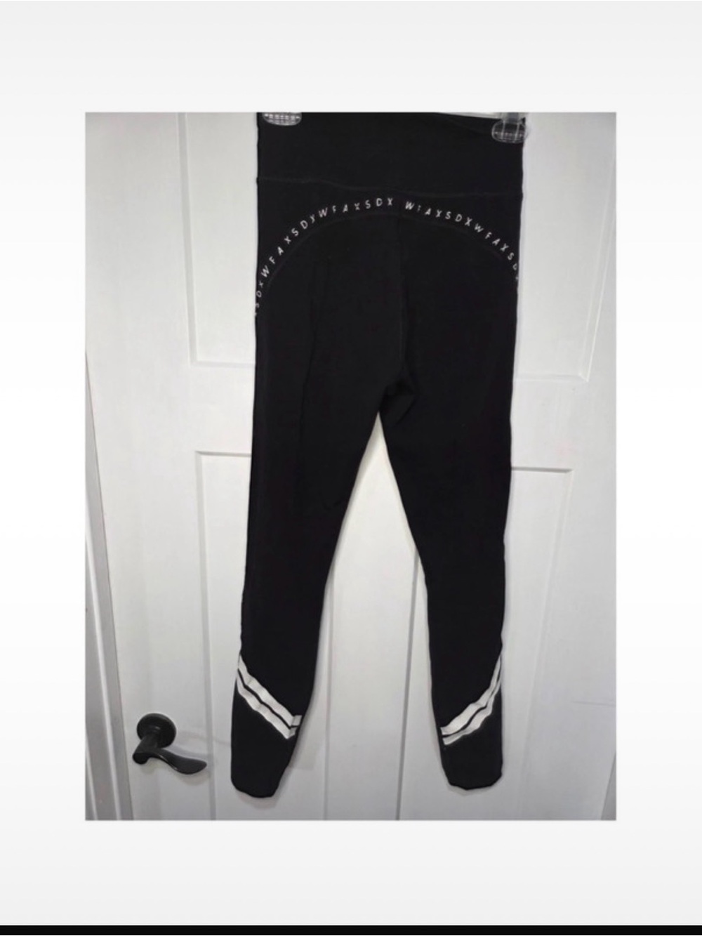 wfa active black drawstring leggings sz s